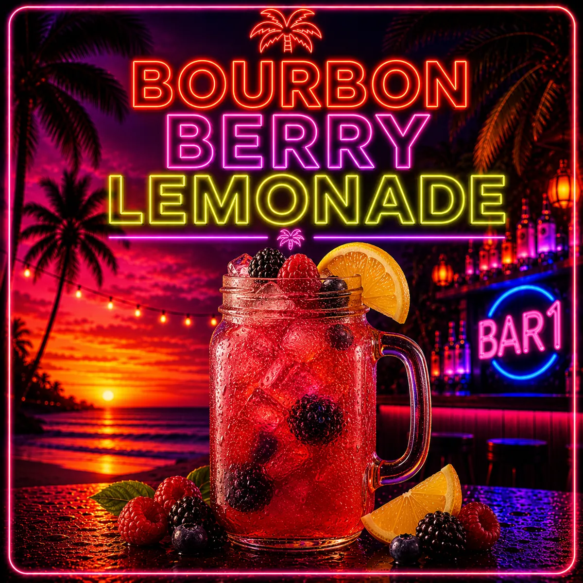Bar1 Bourbon Berry Lemonade Cocktail