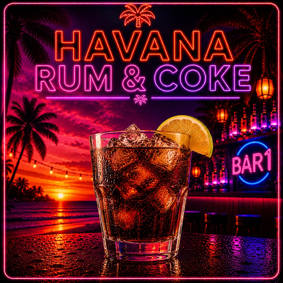Bar1 Havana Rum and Coke Cocktail