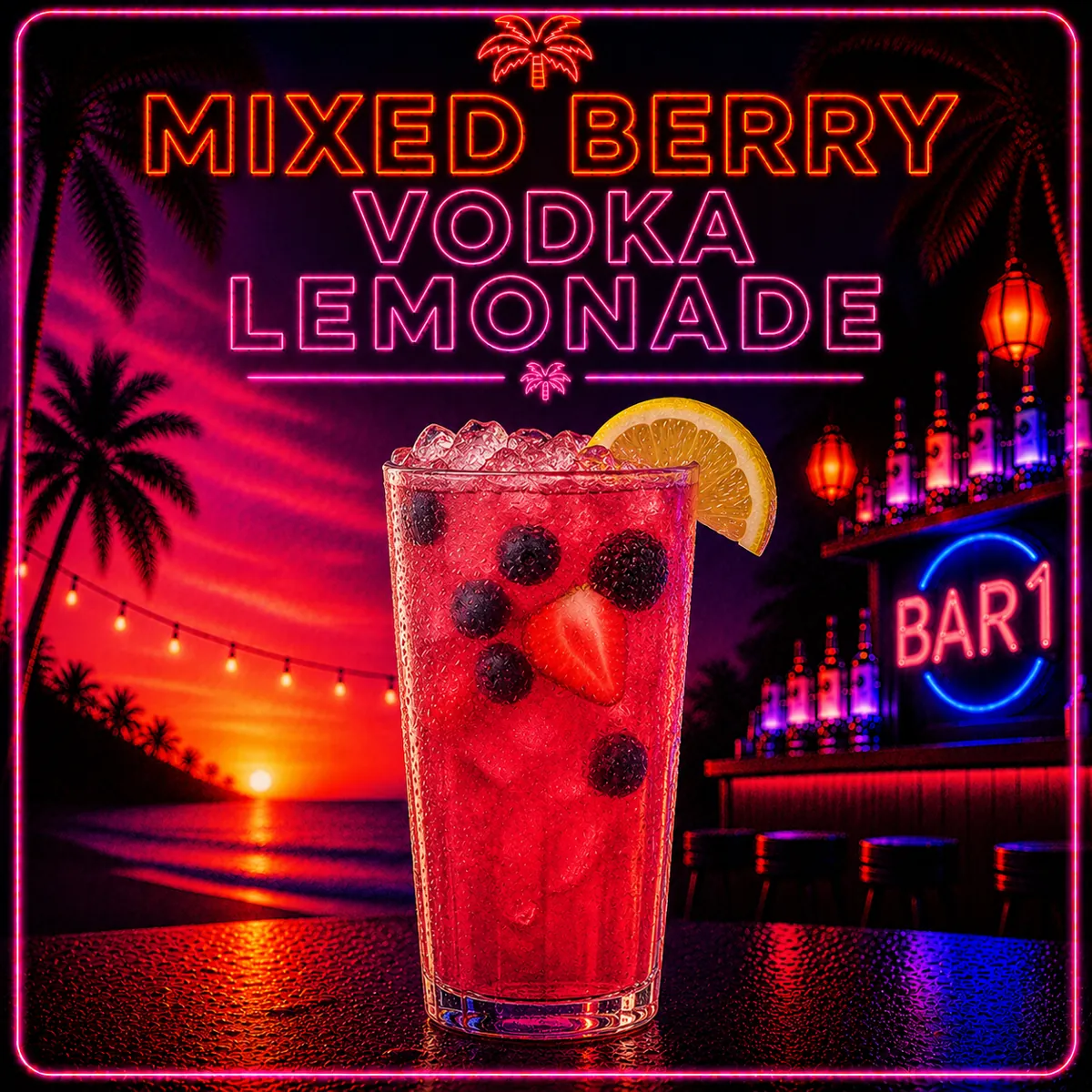 Bar1 Mixed Berry Vodka Lemonade Cocktail