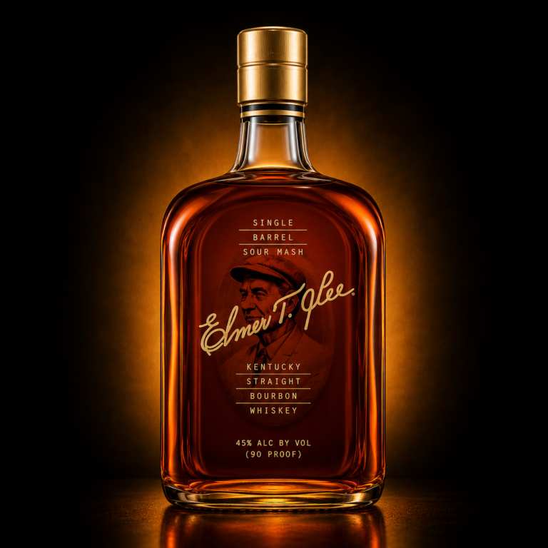 Elmer T. Lee Kentucky Straight Bourbon Whiskey bottle