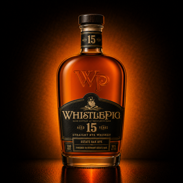WhistlePig 15 Year Estate Oak Rye bottle