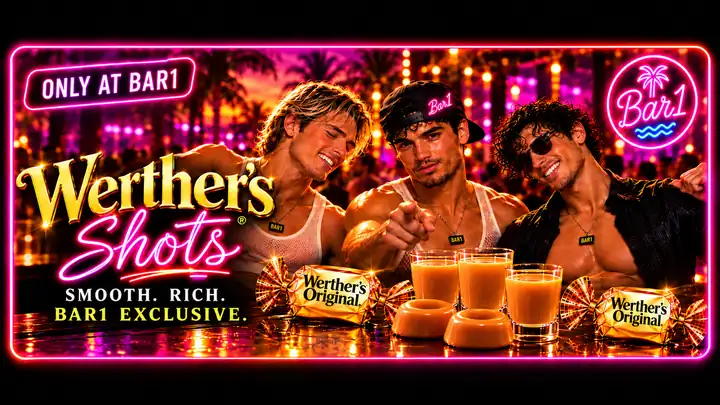 Bar1 exclusive Werther's Shots advertisement